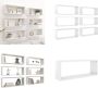 VidaXL Wandschappen kubus 6 st 60x15x23 cm spaanplaat hoogglans wit Wandschap Wandschappen Wandplank Wandplanken - Thumbnail 3