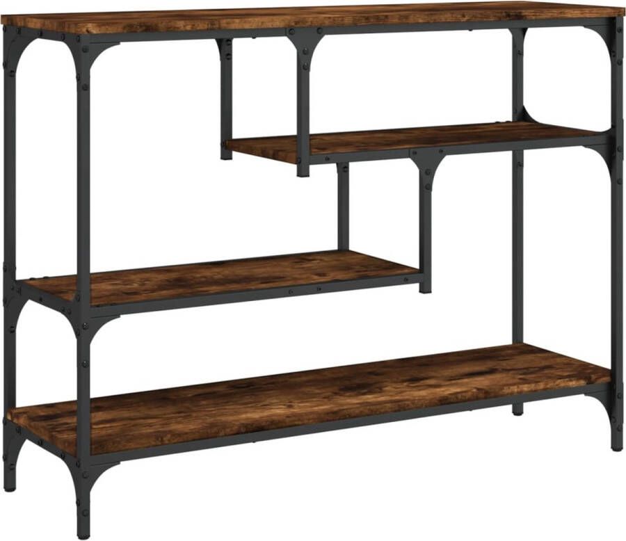 VidaXL -Wandtafel-100x30x75-cm-bewerkt-hout-gerookt-eikenkleurig - Foto 3