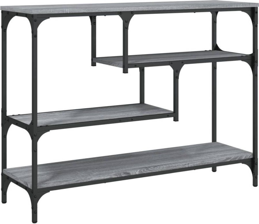 VidaXL -Wandtafel-100x30x75-cm-bewerkt-hout-grijs-sonoma-eikenkleurig - Foto 4