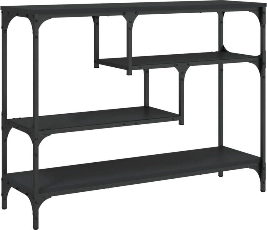 VidaXL -Wandtafel-100x30x75-cm-bewerkt-hout-zwart - Foto 4