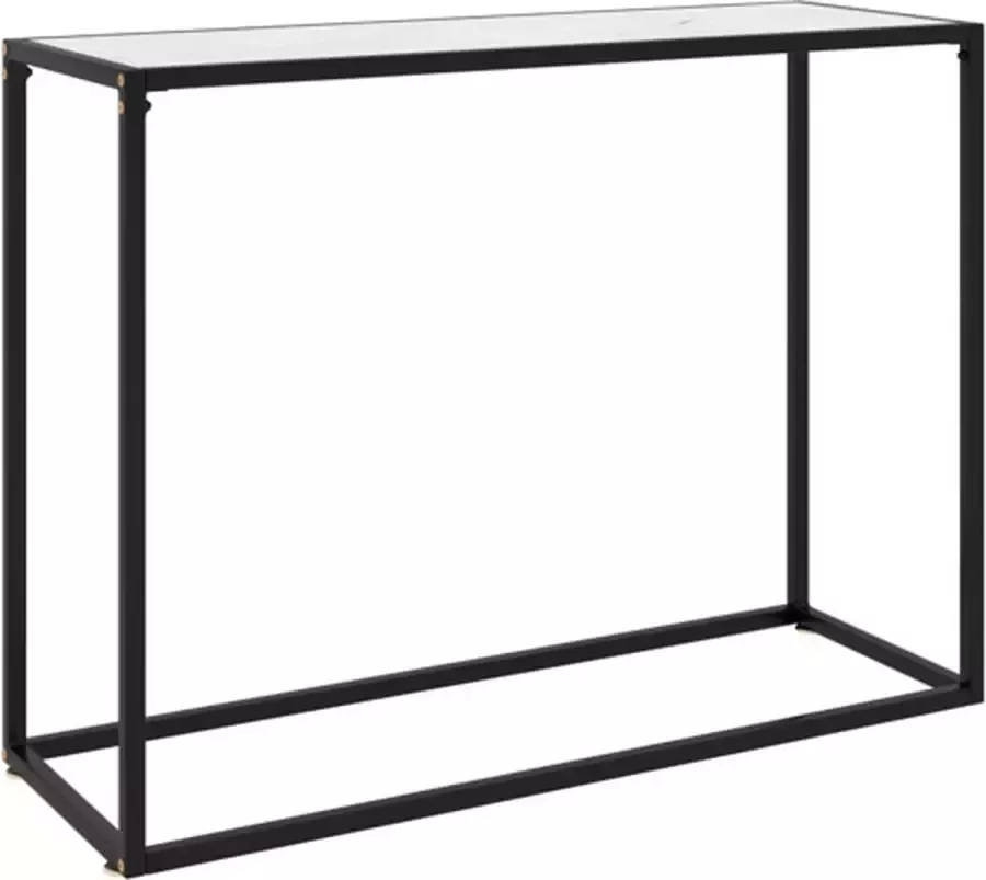 VidaXL -Wandtafel-100x35x75-cm-gehard-glas-wit - Foto 2