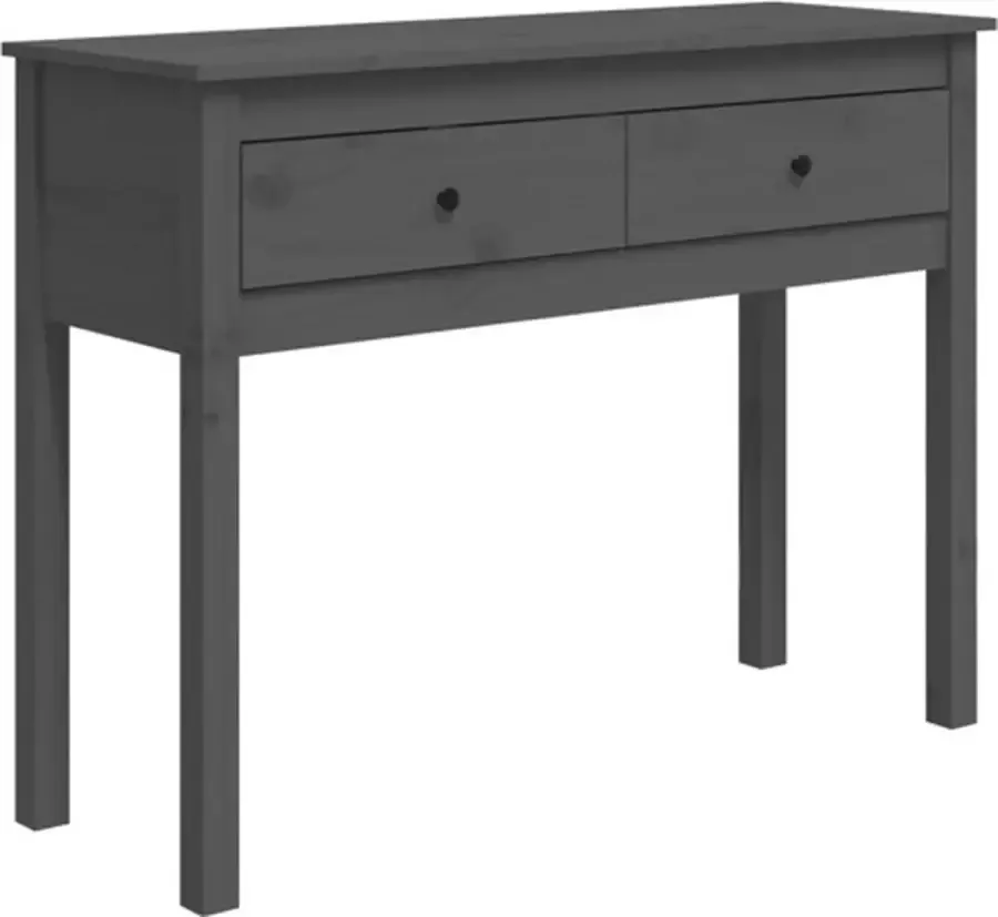 VidaXL -Wandtafel-100x35x75-cm-massief-grenenhout-grijs - Foto 3