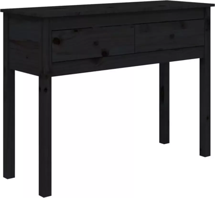 VidaXL -Wandtafel-100x35x75-cm-massief-grenenhout-zwart - Foto 3