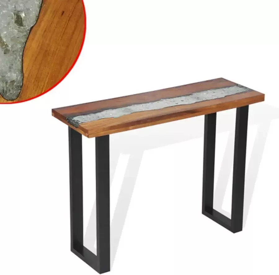 VidaXL -Wandtafel-100x35x75-cm-teakhout - Foto 2