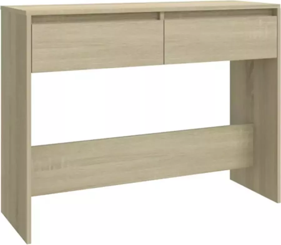 VidaXL -Wandtafel-100x35x76 5-cm-bewerkt-hout-sonoma-eikenkleurig - Foto 4