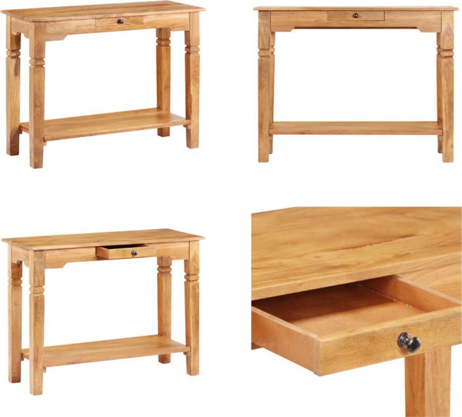 VidaXL Wandtafel 100x40x76 cm massief acaciahout Wandtafel Wandtafels Tafel Consoletafel