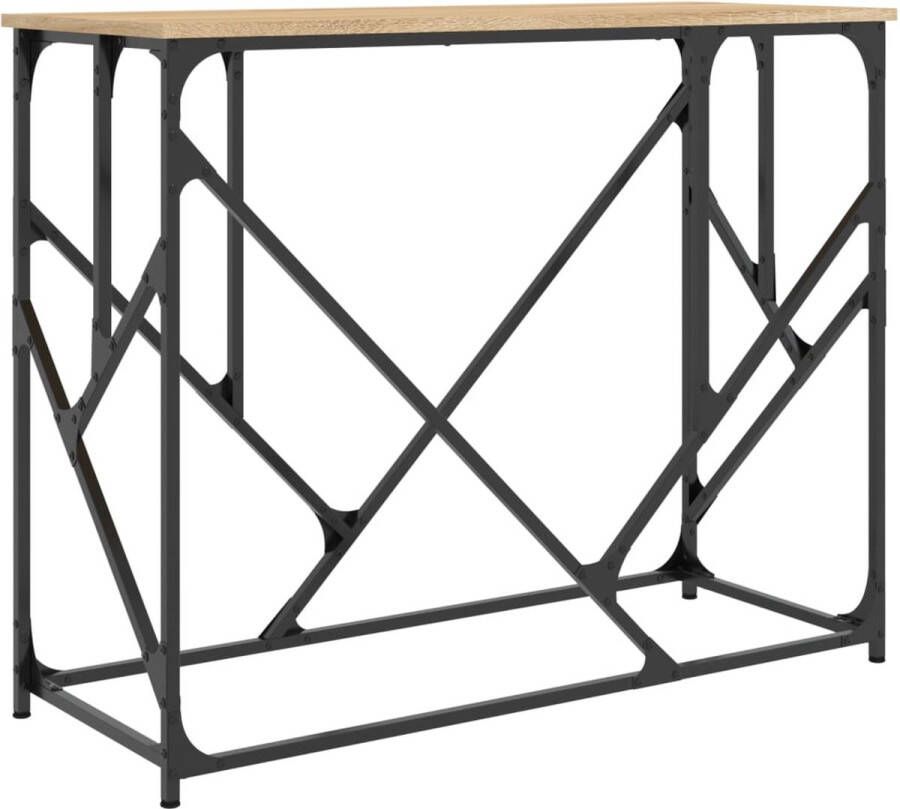 VidaXL Wandtafel Sonoma Eiken 100x40x80 cm Wandtafel Industrieel Houten Tafel Sonomapine Salontafel Entreetafel Vintage - Foto 2