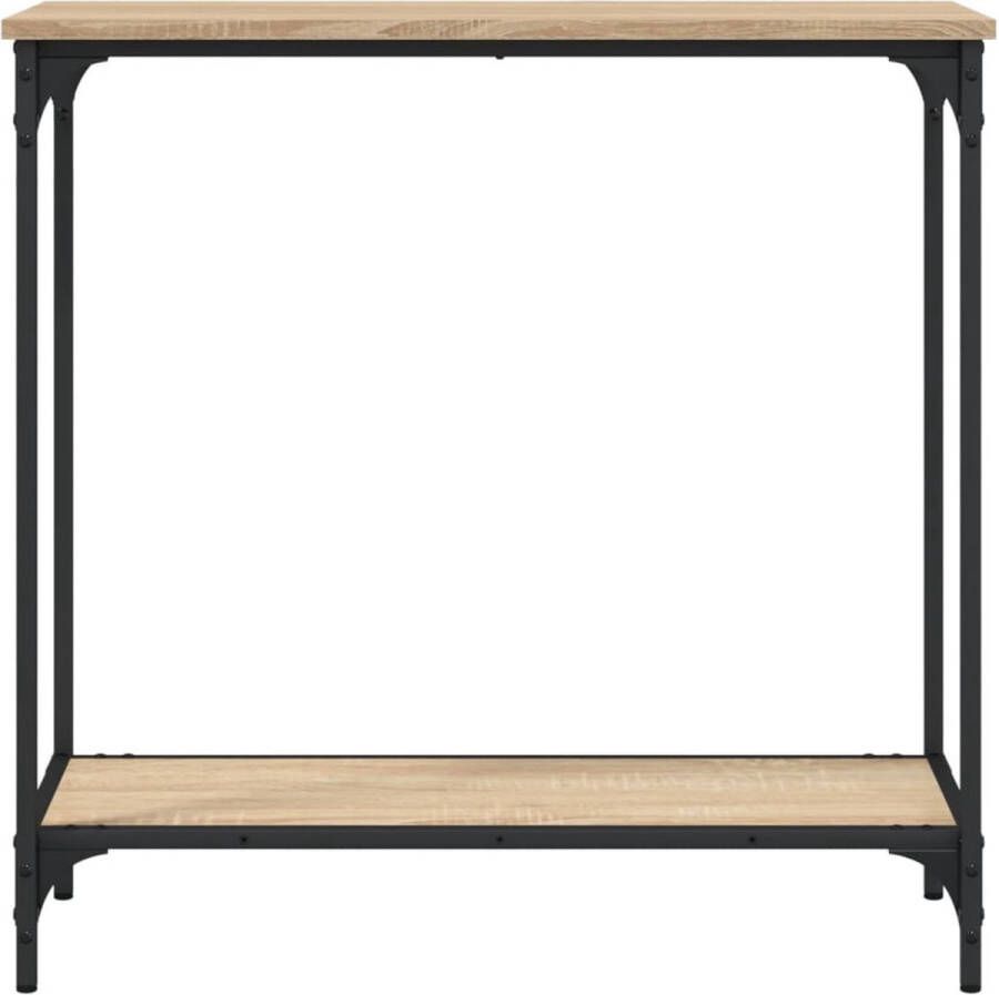 VidaXL -Wandtafel-101x30 5x75-cm-bewerkt-hout-bruineikenkleurig