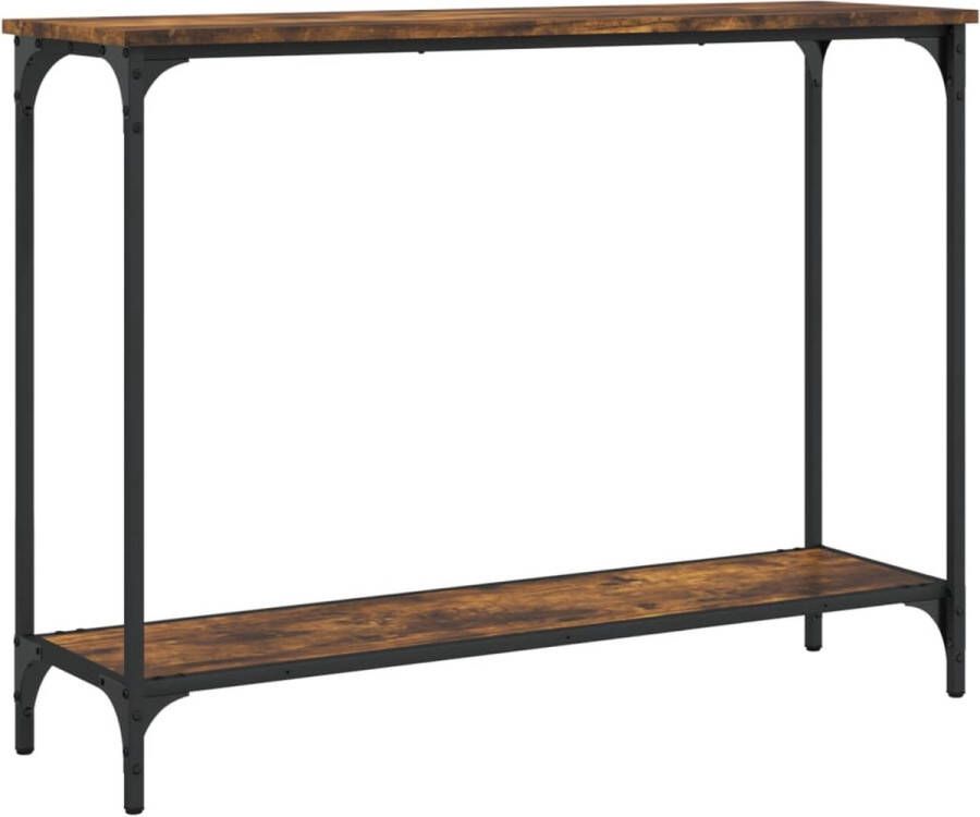 VidaXL -Wandtafel-101x30 5x75-cm-bewerkt-hout-gerookt-eikenkleurig - Foto 2