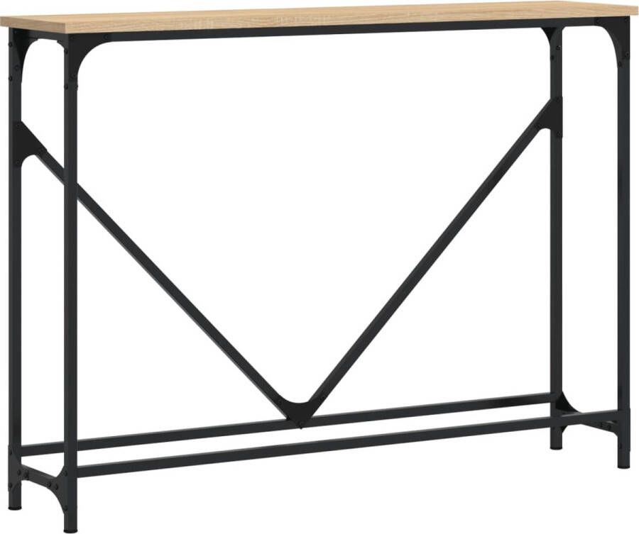 VidaXL Wandtafel Sonoma Eiken 102x22 5x75 cm Wandtafel Eikenhouten Tafel Houten Kast Industrieel Design Salontafel Entreetafel Tv Tafeltje