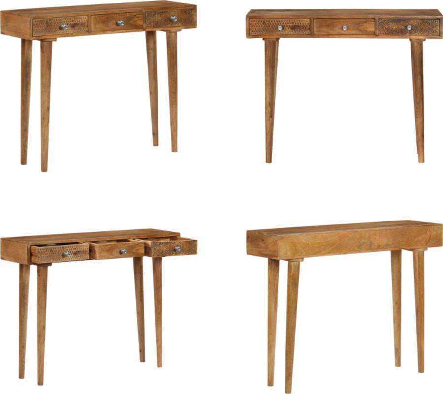 VidaXL -Wandtafel-102x30x79-cm-massief-mangohout