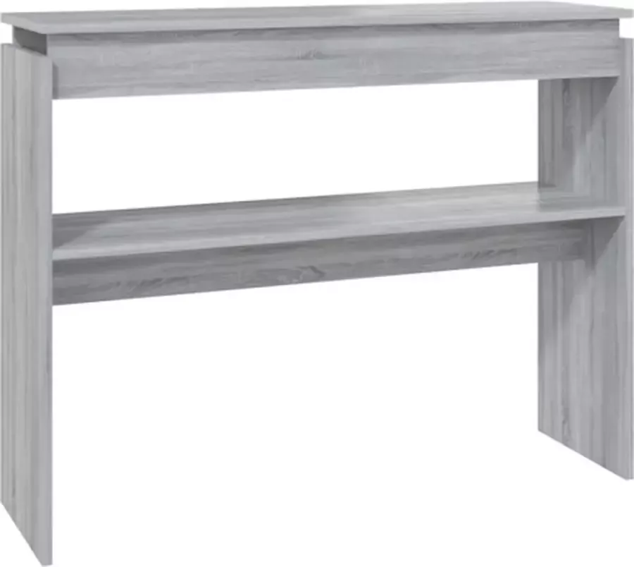 VidaXL -Wandtafel-102x30x80-cm-bewerkt-hout-grijs-sonoma-eikenkleurig - Foto 2