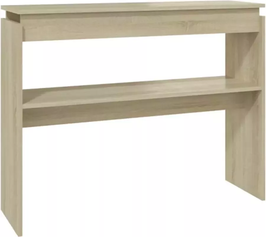 VidaXL -Wandtafel-102x30x80-cm-bewerkt-hout-sonoma-eikenkleurig - Foto 3
