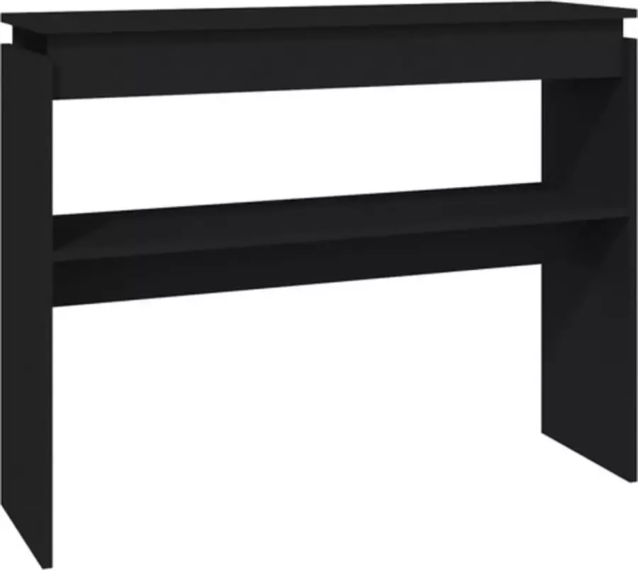 VidaXL Wandtafel 102x30x80 cm bewerkt hout zwart - Foto 3