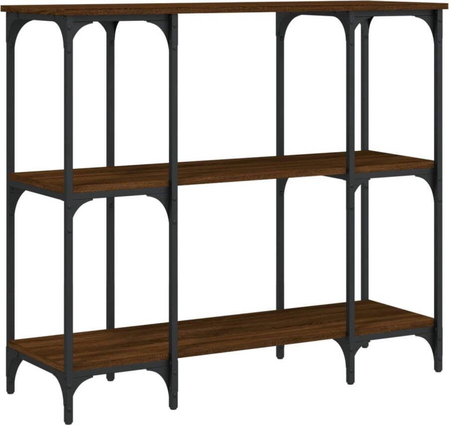 VidaXL Wandtafel Bruin Eiken 102x35x90 cm Wandtafel Consoletafel Houten Tafel Bruine Eiken Vintage Industrieel Entreehal Livingroom Opslagruimte - Foto 2