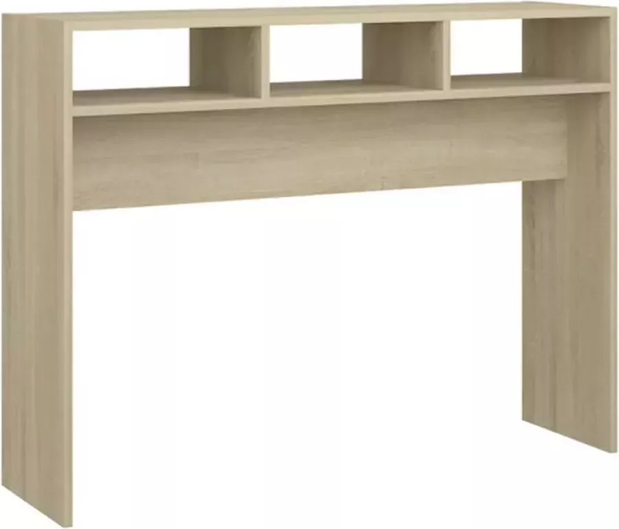 VidaXL -Wandtafel-105x30x80-cm-bewerkt-hout-sonoma-eikenkleurig - Foto 3