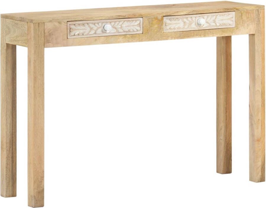 VidaXL -Wandtafel-110x30x75-cm-massief-gebleekt-mangohout