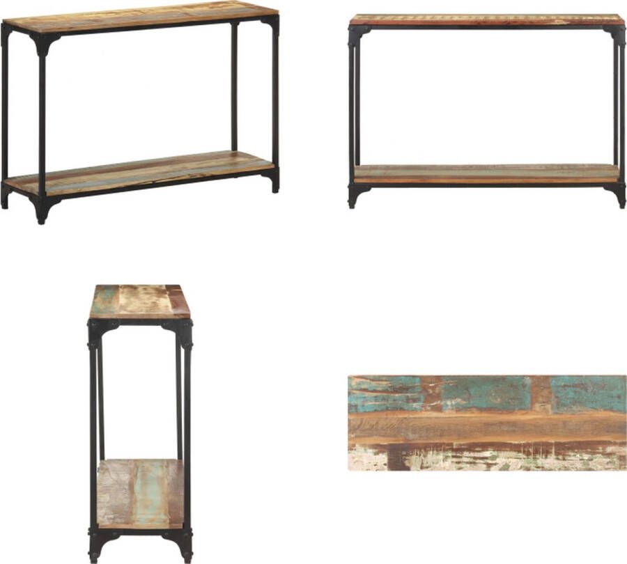 VidaXL Wandtafel 110x30x75 cm massief gerecycled hout Console Tafel Console Tafels Haltafel Haltafels