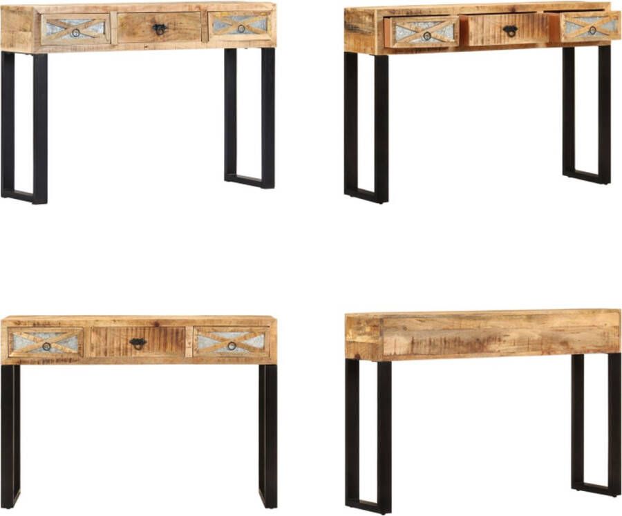 VidaXL Wandtafel 110x30x76 cm massief mangohout Wandtafel Wandtafels Bijzettafel Bijzettafels