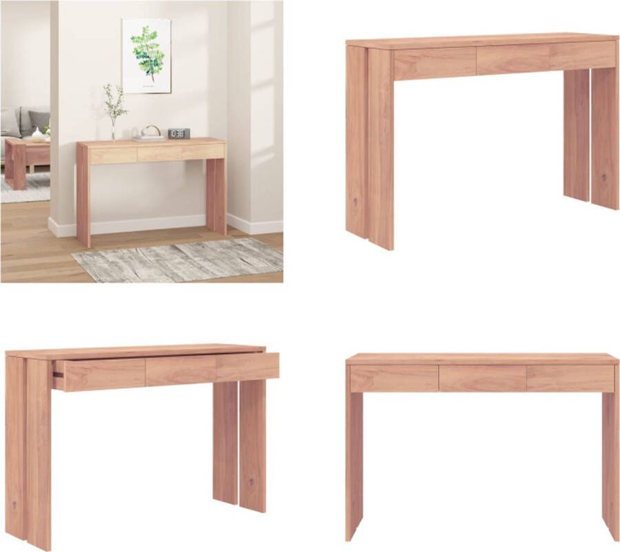 VidaXL Wandtafel 110x35x75 cm massief teakhout Consoletafel Consoletafels Console Tafel Console Tafels