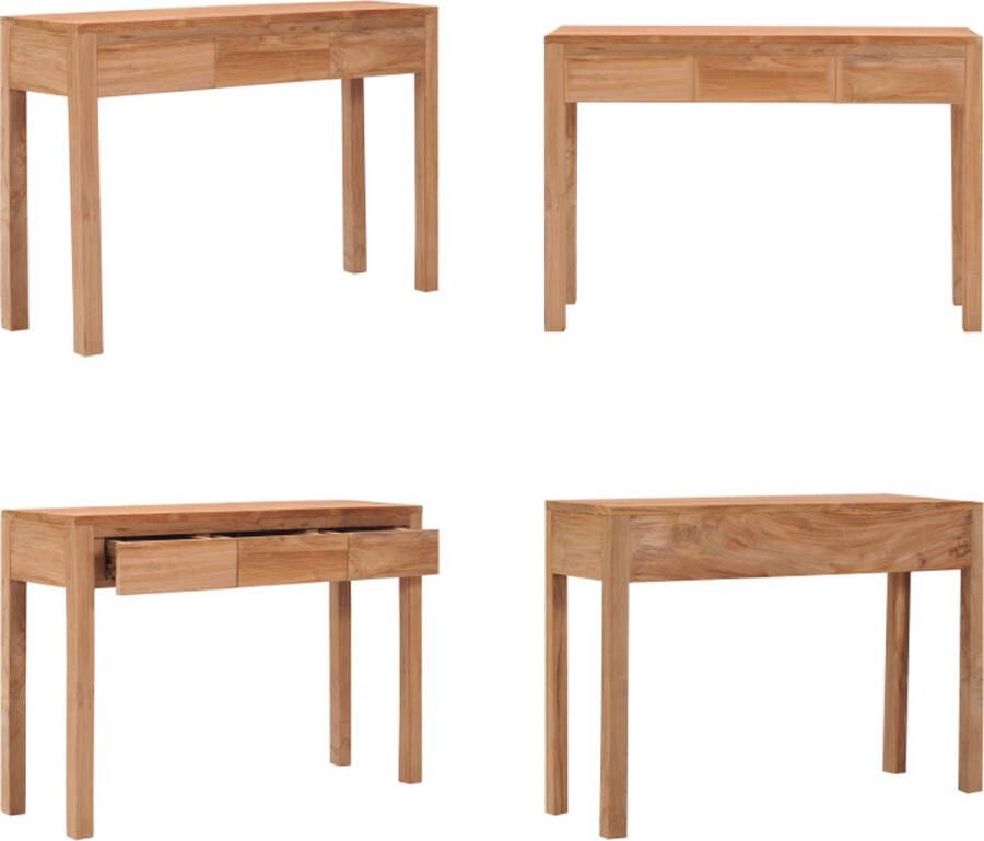 VidaXL Wandtafel 110x35x75 cm massief teakhout Wandtafel Wandtafels Bijzettafel Console Tafel
