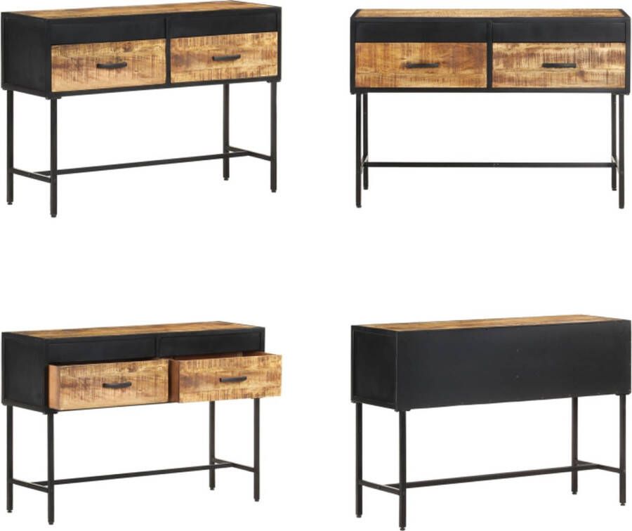 VidaXL Wandtafel 110x35x75 cm ruw mangohout Wandtafel Wandtafels Bijzettafel Bijzettafels