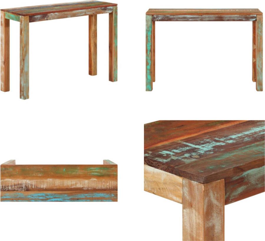 VidaXL Wandtafel 110x35x76 cm massief gerecycled hout Console Tafel Console Tafels Bijzettafel Bijzettafels