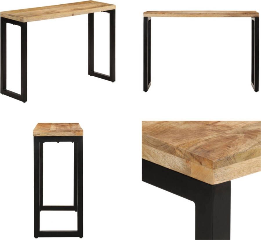 VidaXL -Wandtafel-110x35x76-cm-massief-ruw-mangohout Wandtafel Wandtafels Tafel Haltafel