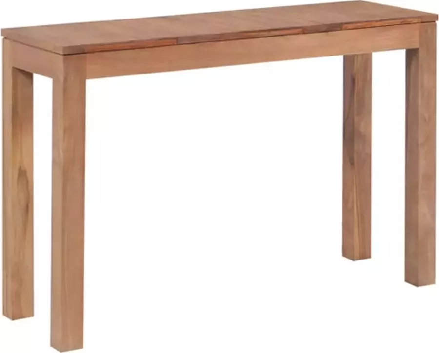 VidaXL -Wandtafel-110x35x76-cm-teakhout-met-natuurlijke-afwerking - Foto 4