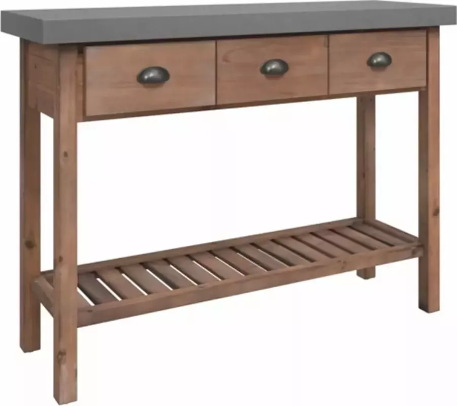 VidaXL -Wandtafel-110x35x80-cm-massief-vurenhout - Foto 3