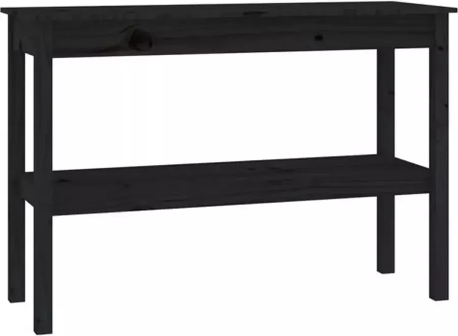 VidaXL -Wandtafel-110x40x75-cm-massief-grenenhout-zwart - Foto 4