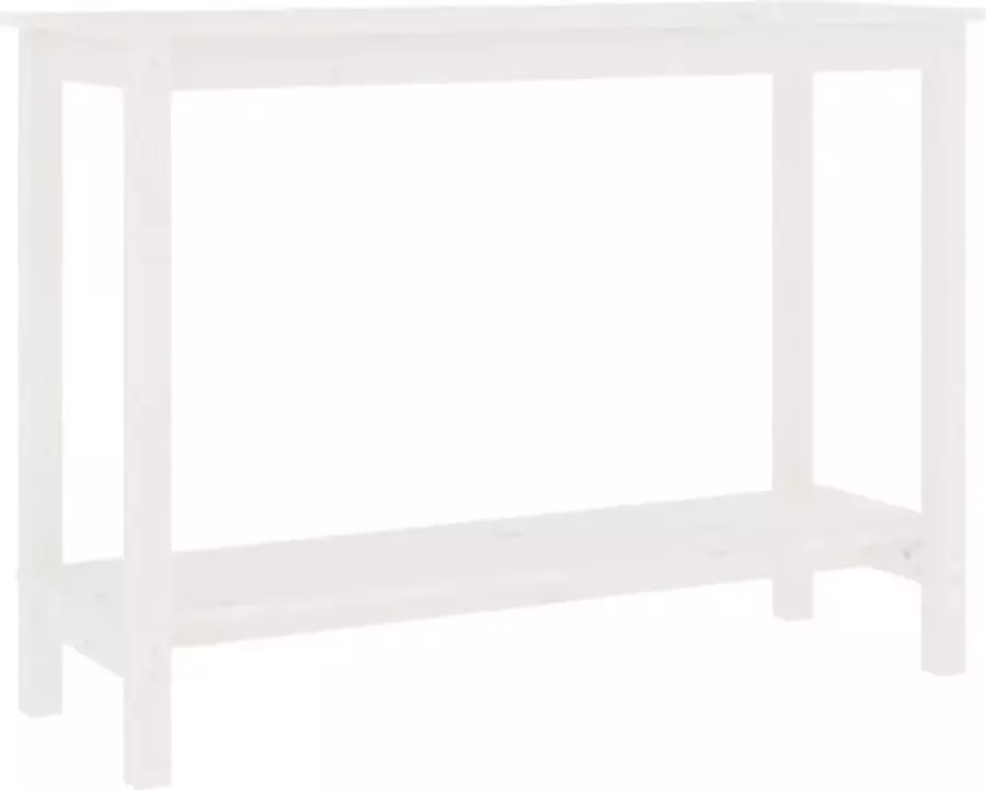 VidaXL -Wandtafel-110x40x80-cm-massief-grenenhout-wit - Foto 4