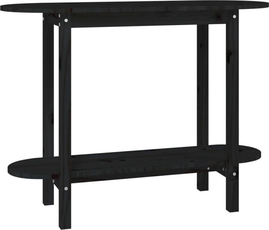 VidaXL -Wandtafel-110x40x80-cm-massief-grenenhout-zwart - Foto 2