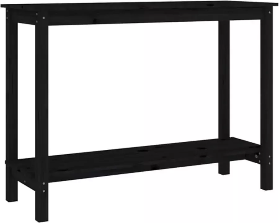 VidaXL -Wandtafel-110x40x80-cm-massief-grenenhout-zwart - Foto 3