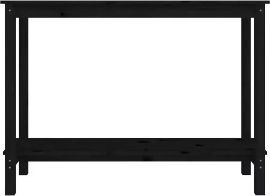 VidaXL -Wandtafel-110x40x80-cm-massief-grenenhout-zwart - Foto 2