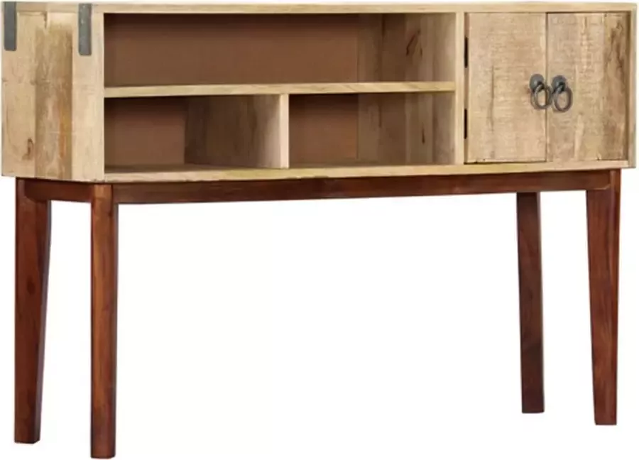 VidaXL -Wandtafel-115x30x76-cm-massief-ruw-mangohout - Foto 4