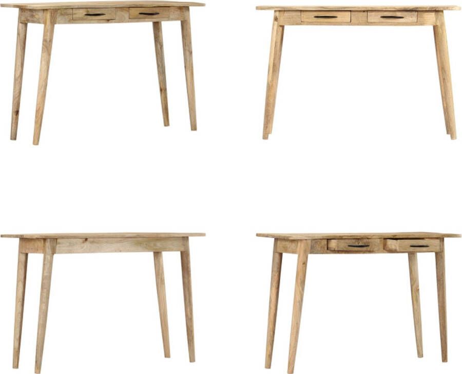 VidaXL Wandtafel 115x40x75 cm massief ruw mangohout Wandtafel Wandtafels Bijzettafel Bijzettafels