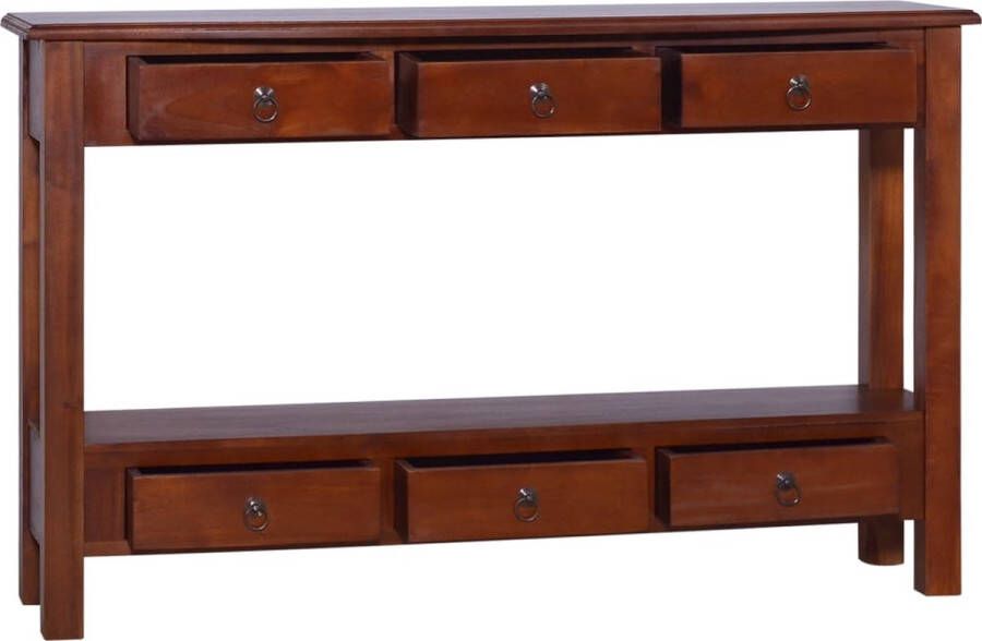 VidaXL -Wandtafel-120x30x75-cm-massief-mahoniehout-klassiek-bruin