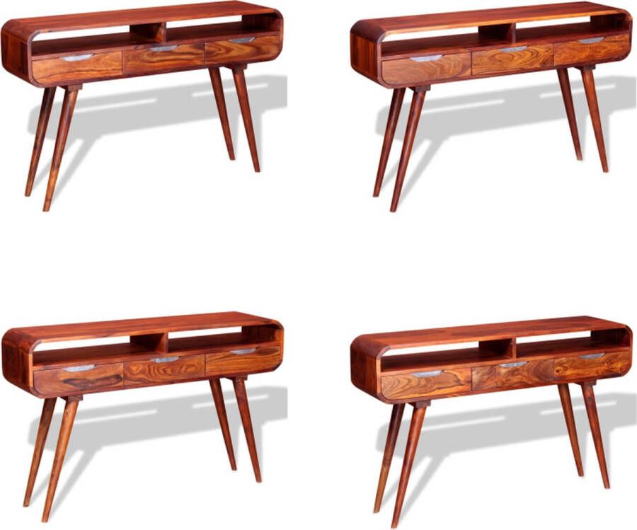 VidaXL Wandtafel 120x30x75 cm massief sheeshamhout Console Tafel Console Tafels Sheesham Houten Tafel Sheesham Houten Tafels
