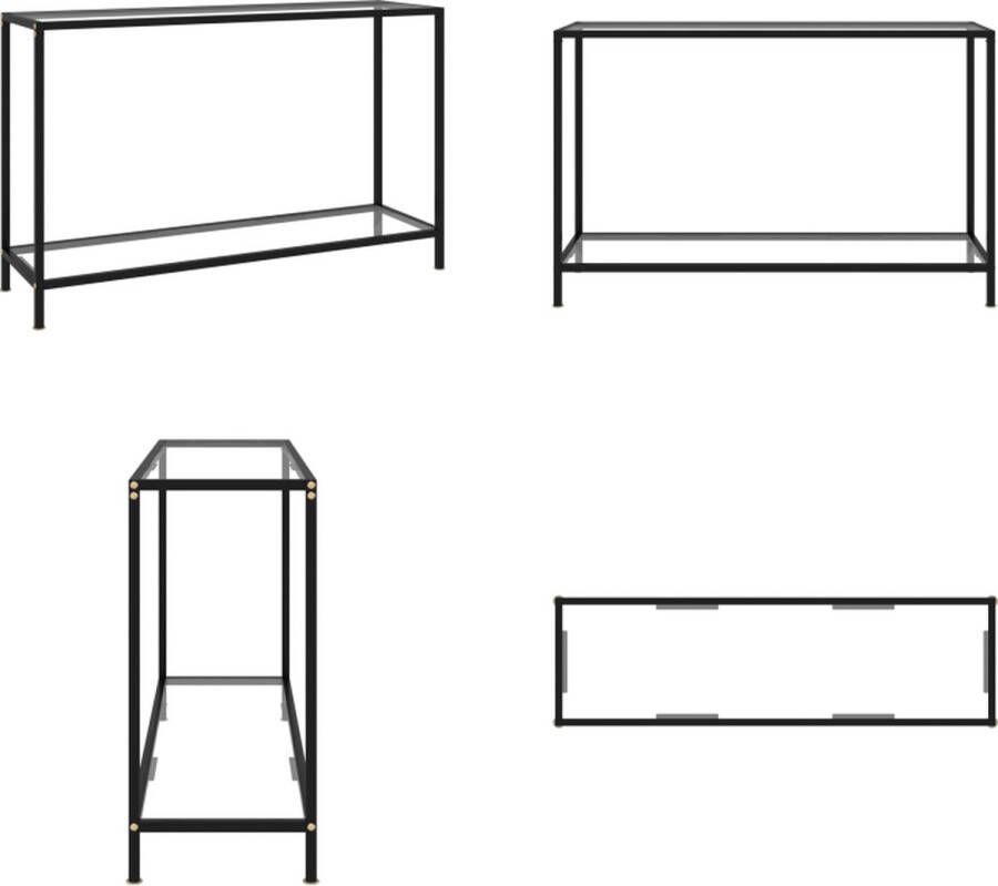 VidaXL Wandtafel 120x35x75 cm gehard glas transparant Wandtafel Wandtafels Bijzettafel Bijzettafels
