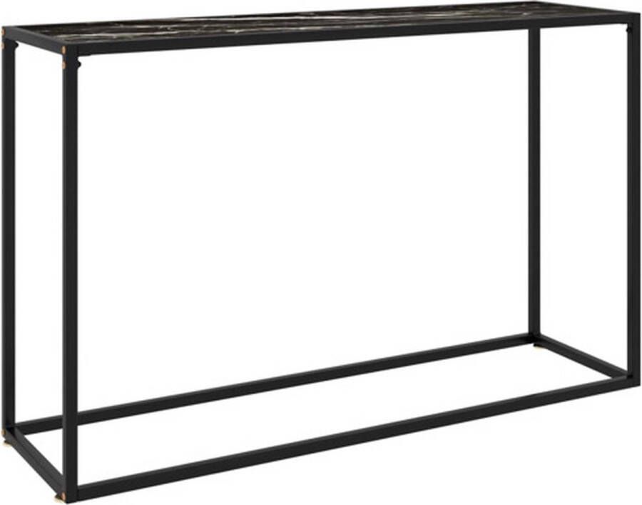 VidaXL Wandtafel 120x35x75 cm gehard glas zwart