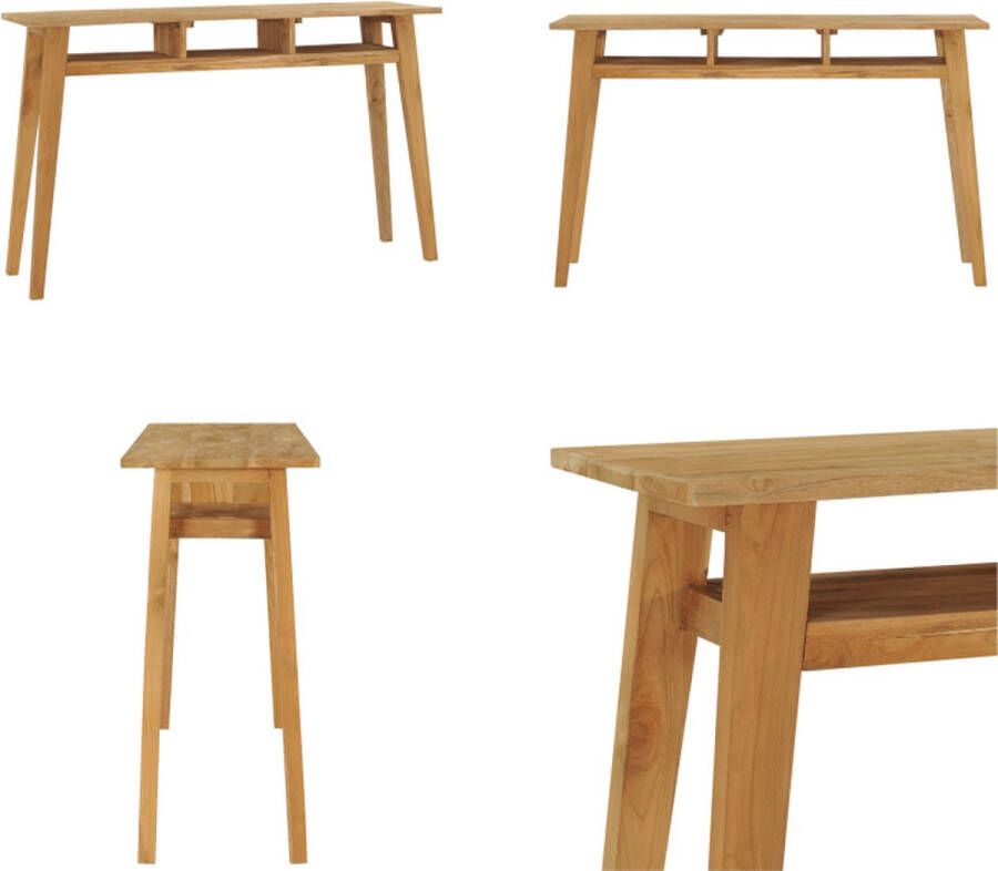 VidaXL Wandtafel 120x35x75 cm massief teakhout Wandtafel Wandtafels Consoletafel Consoletafels