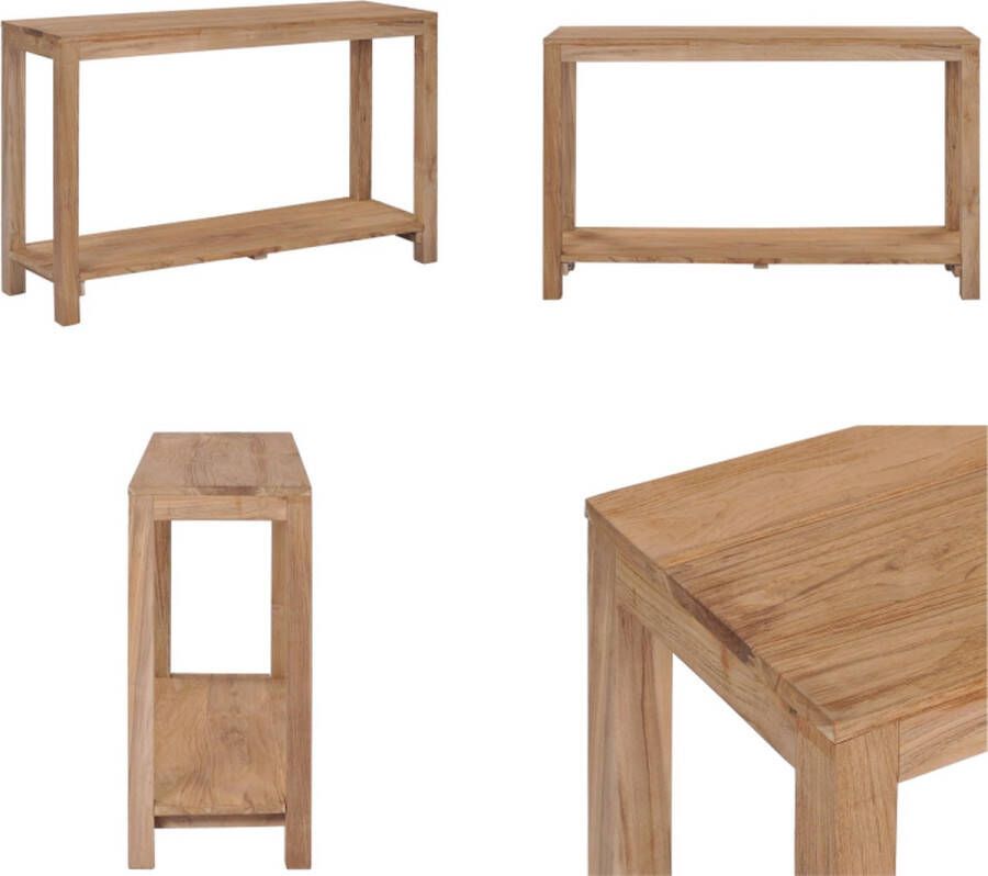 VidaXL Wandtafel 120x35x75 cm massief teakhout Wandtafel Wandtafels Consoletafel Consoletafels