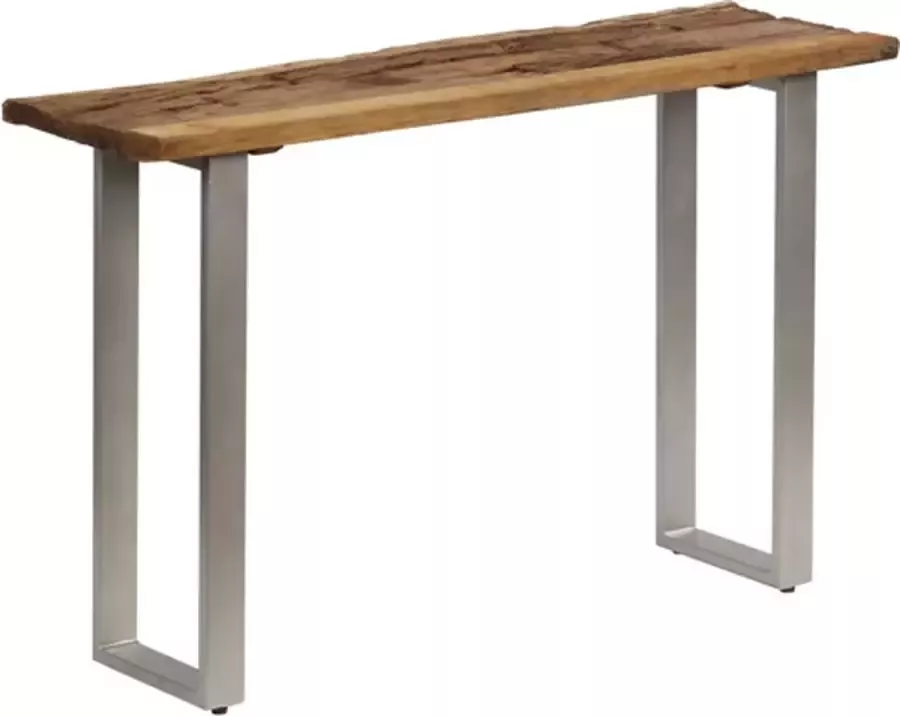 VidaXL -Wandtafel-120x35x76-cm-gerecycled-hout-en-staal - Foto 2