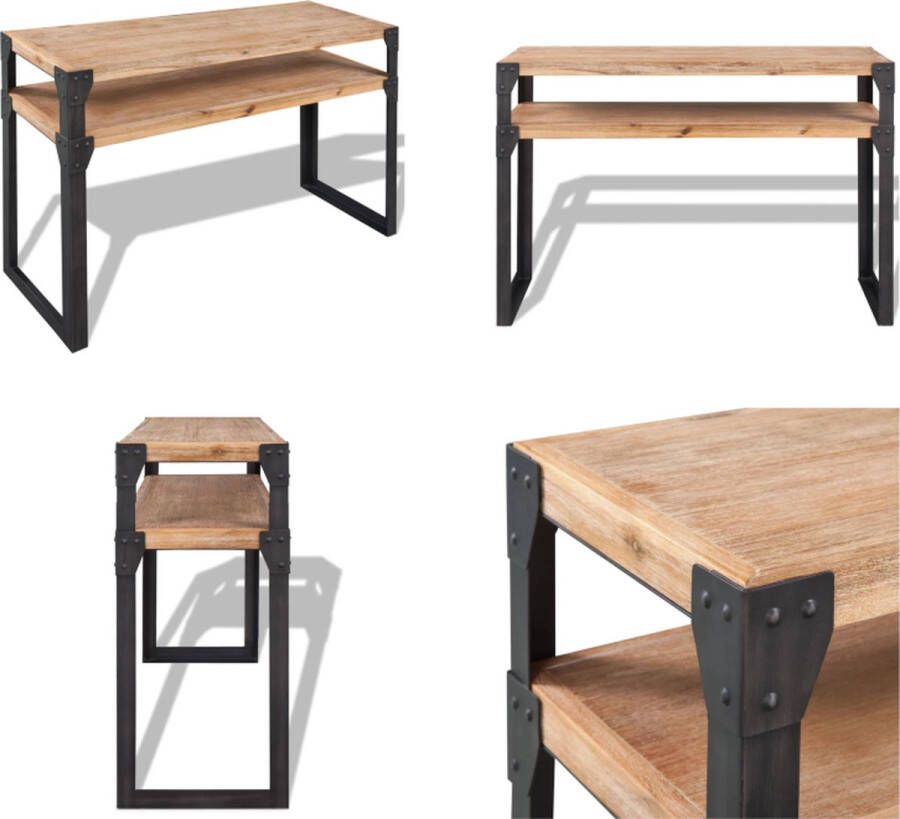 VidaXL Wandtafel 120x40x85 cm massief acaciahout Consoletafel Consoletafels Wandtafel Wandtafels