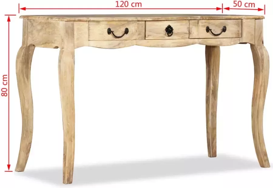 VidaXL -Wandtafel-120x50x80-cm-massief-mangohout - Foto 4