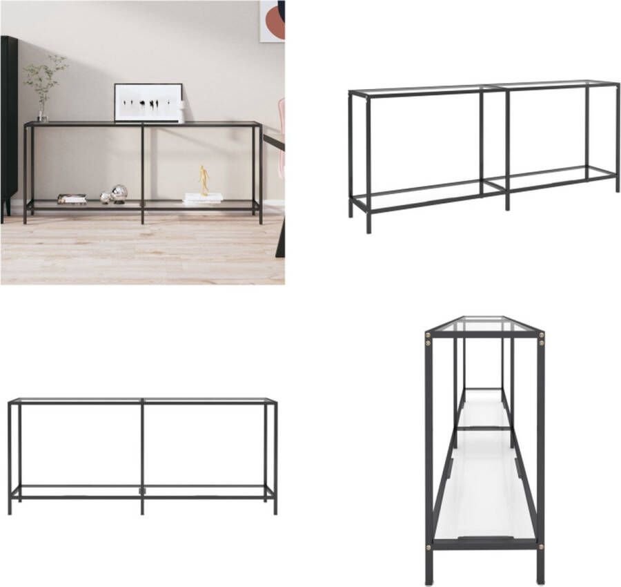 VidaXL -Wandtafel-180x35x75 5-cm-gehard-glas-transparant - Foto 3