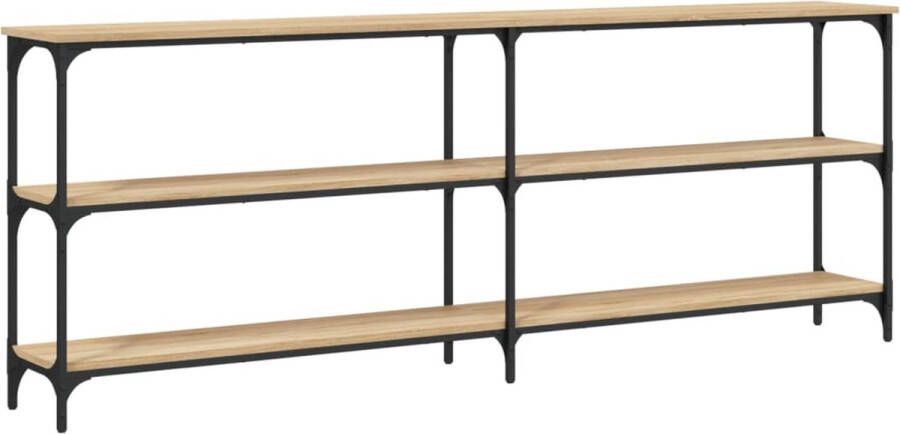 VidaXL -Wandtafel-200x29x75-cm-bewerkt-hout-sonoma-eikenkleurig - Foto 2