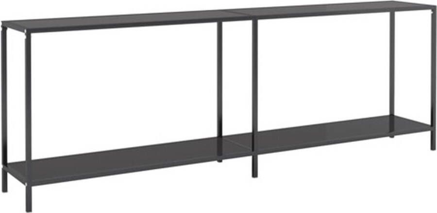 VidaXL Wandtafel 220x35x75 5 cm gehard glas zwart - Foto 2