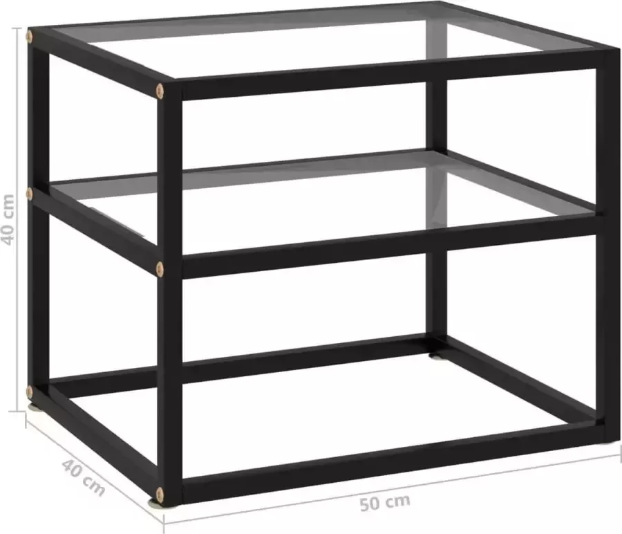 VidaXL -Wandtafel-50x40x40-cm-gehard-glas-transparant